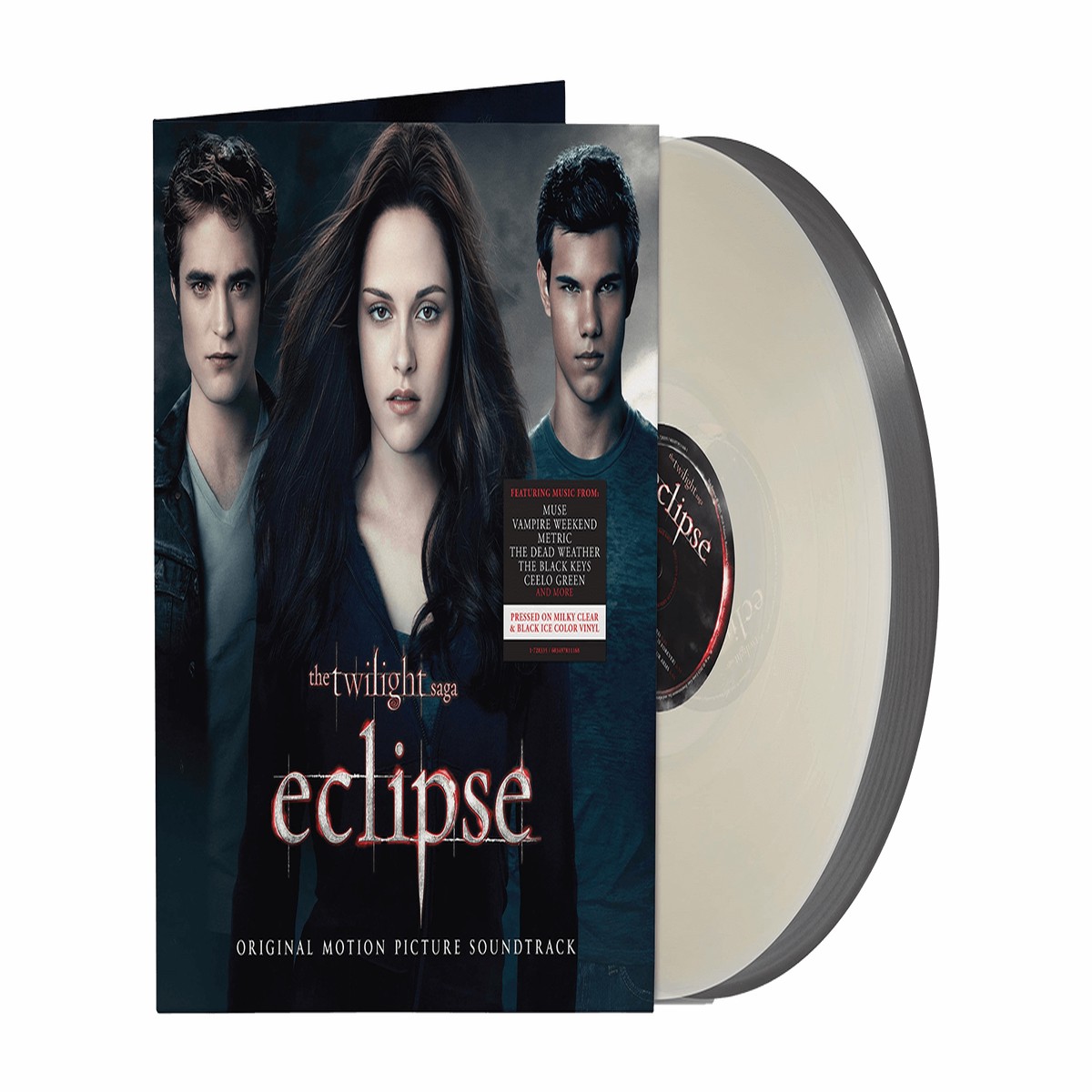 Various Artists : The Twilight Saga – Eclipse (Original Motion Picture Soundtrack) [Milky Clear + Black Ice Vinyl]