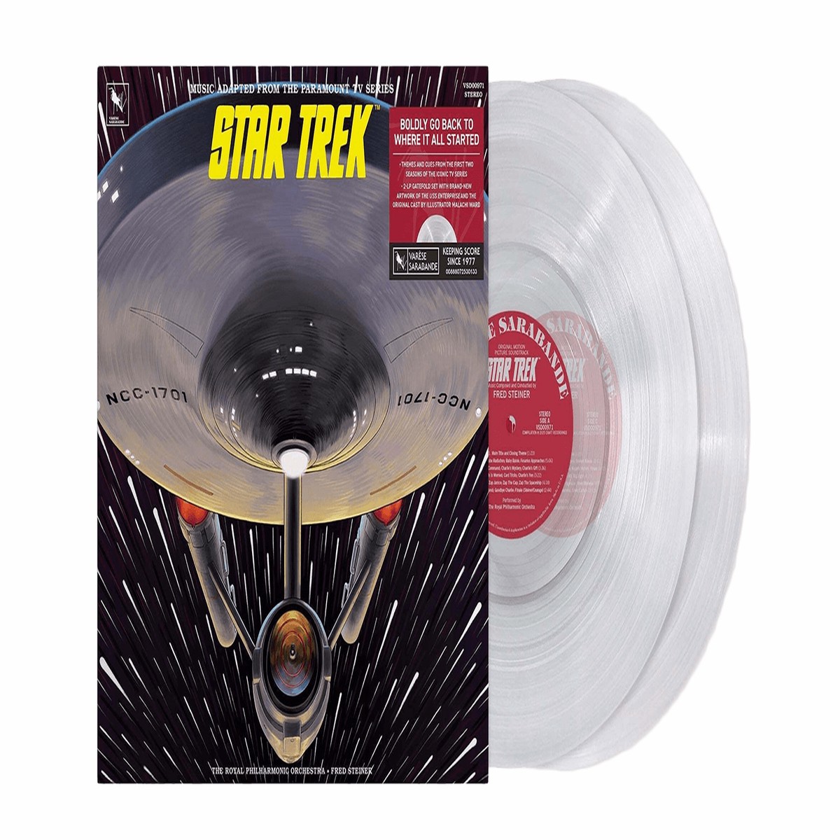 Fred Steiner Royal Philharmonic Orchestra : Star Trek – Music Adapted From Selected Episodes Of The Paramount TV Series (Clear Vinyl)