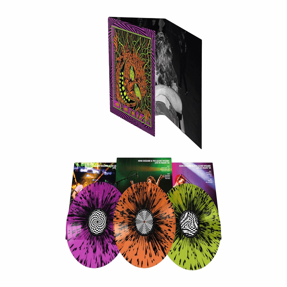 King Gizzard & The Lizard Wizard : King Gizzard – Live in Miami ’24 (Triple Gatefold Splatter Vinyl)