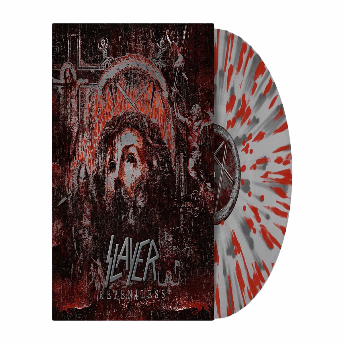 Slayer : Repentless (Clear Silver Red Splatter Vinyl)