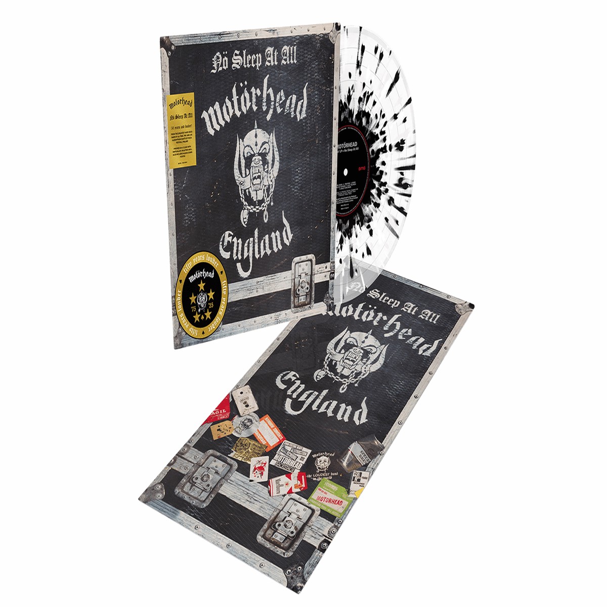 Motrhead : No Sleep At All (50th Anniversary Edition) (Clear with black/white Splatter Vinyl)