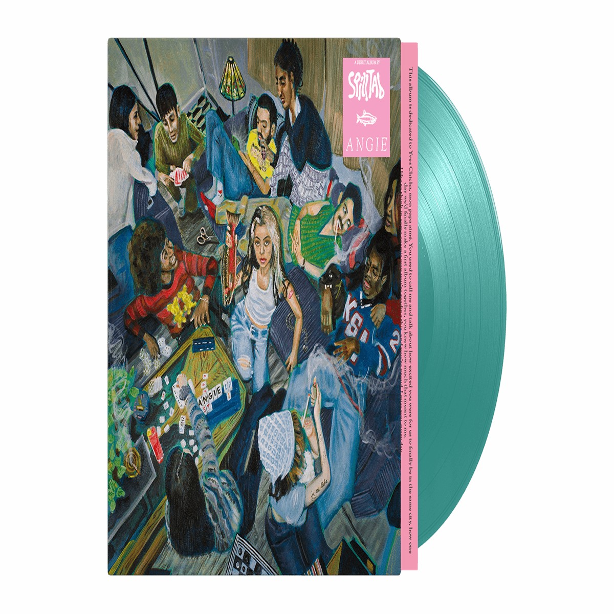 spill tab : Angie (Transparent Blue Petrol Vinyl)