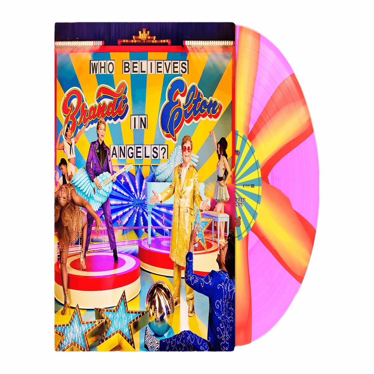 Elton John & Brandi Carlile : Who Believes In Angels? (Neon Pink & Yellow Spiral Vinyl)
