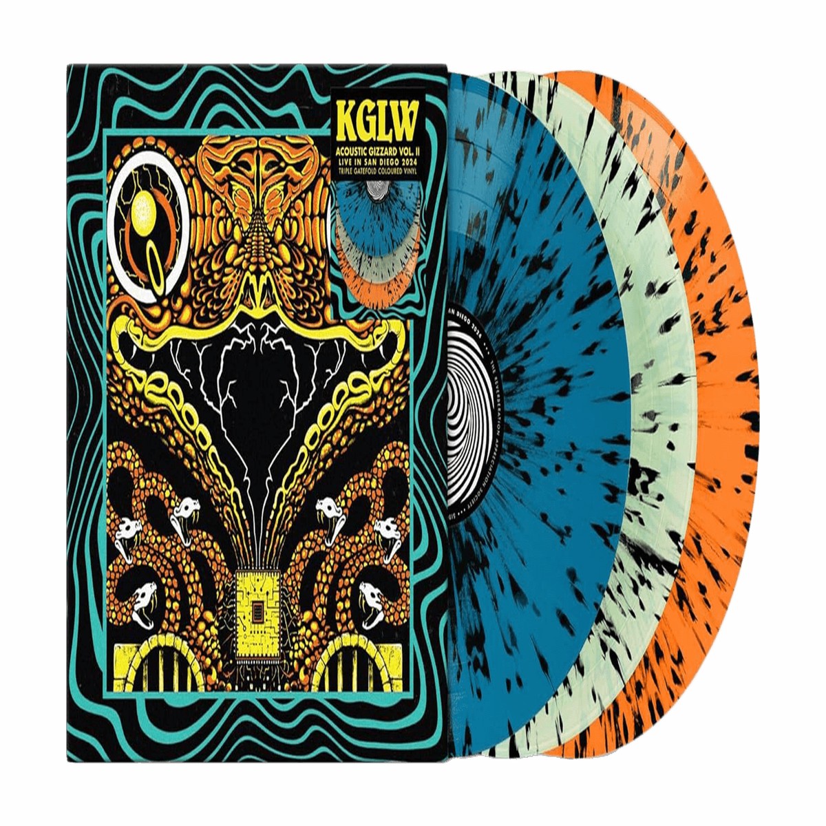 King Gizzard & The Lizard Wizard : Acoustic Gizzard Vol. II – Live in San Diego ’24 (Ltd. Triple Gatefold Splatter Vinyl)