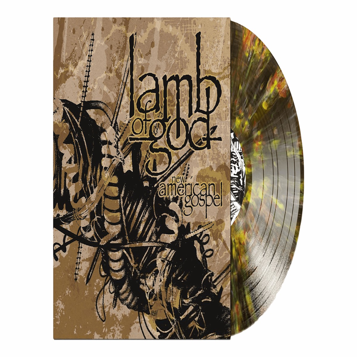 Lamb of God : New American Gospel (Clear Vinyl w Black / White & Gold Splatter)