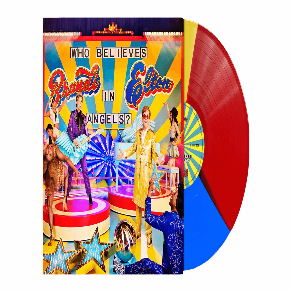Elton John & Brandi Carlile : Who Believes In Angels? (Limited Edition Red, Blue & Yellow Tri-Colour Vinyl)