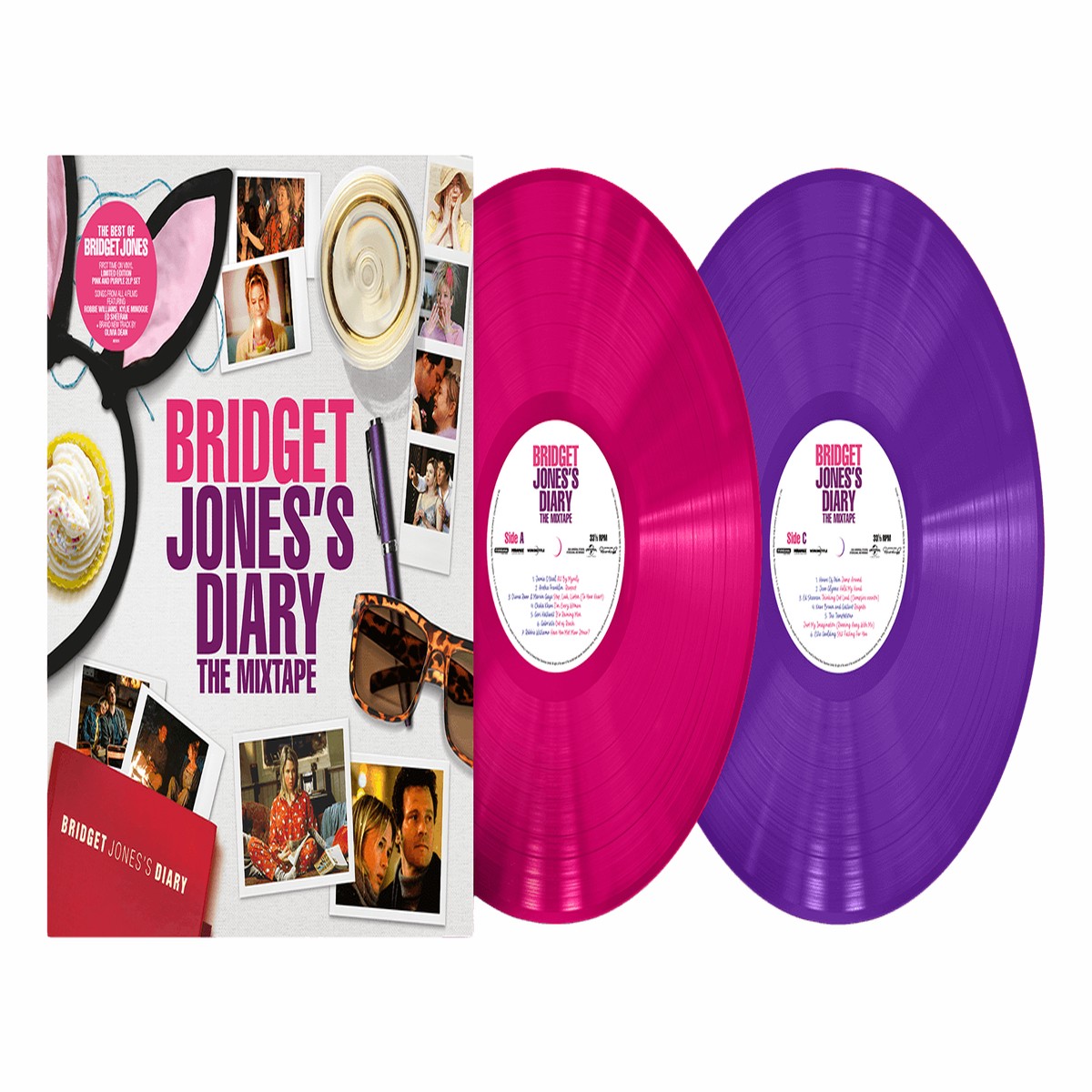 Various Artists : Bridget Joness Diary The Mixtape (Fuschia Pink & Purple Vinyl)