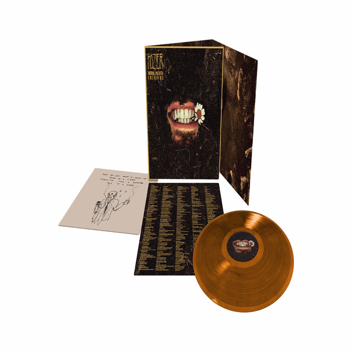 Hozier : Unreal Unearth – Unending (1LP Companion Version) (Raw Ochre Vinyl) (Exclusive to The Record Hub.com)