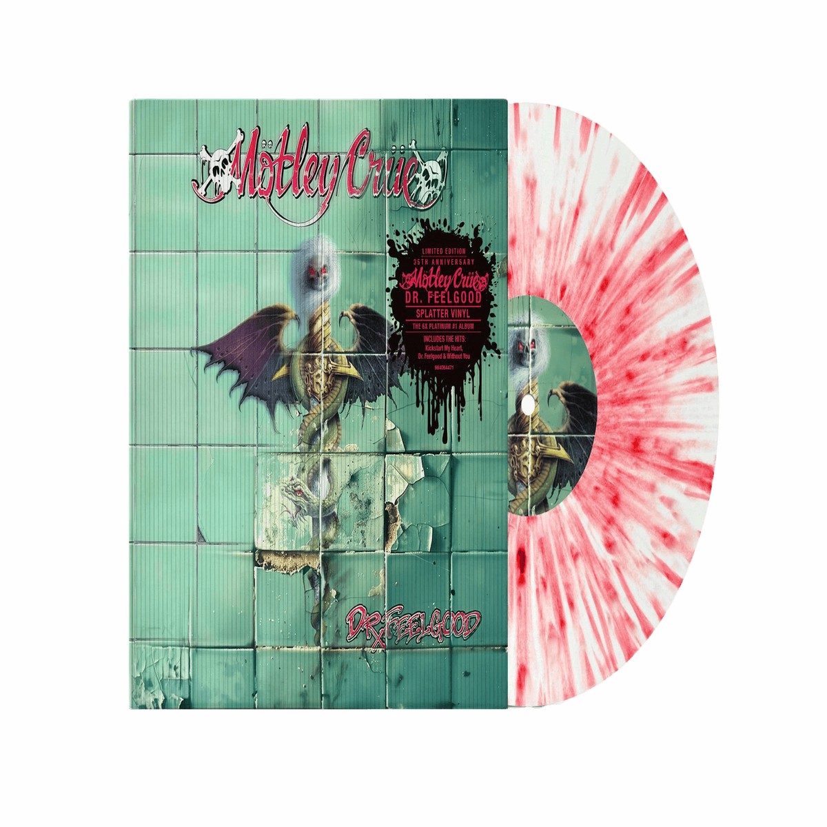 Mtley Cre : Dr. Feelgood (2024 Remaster)(Red & White Splatter Vinyl with Lenticular Artcard)