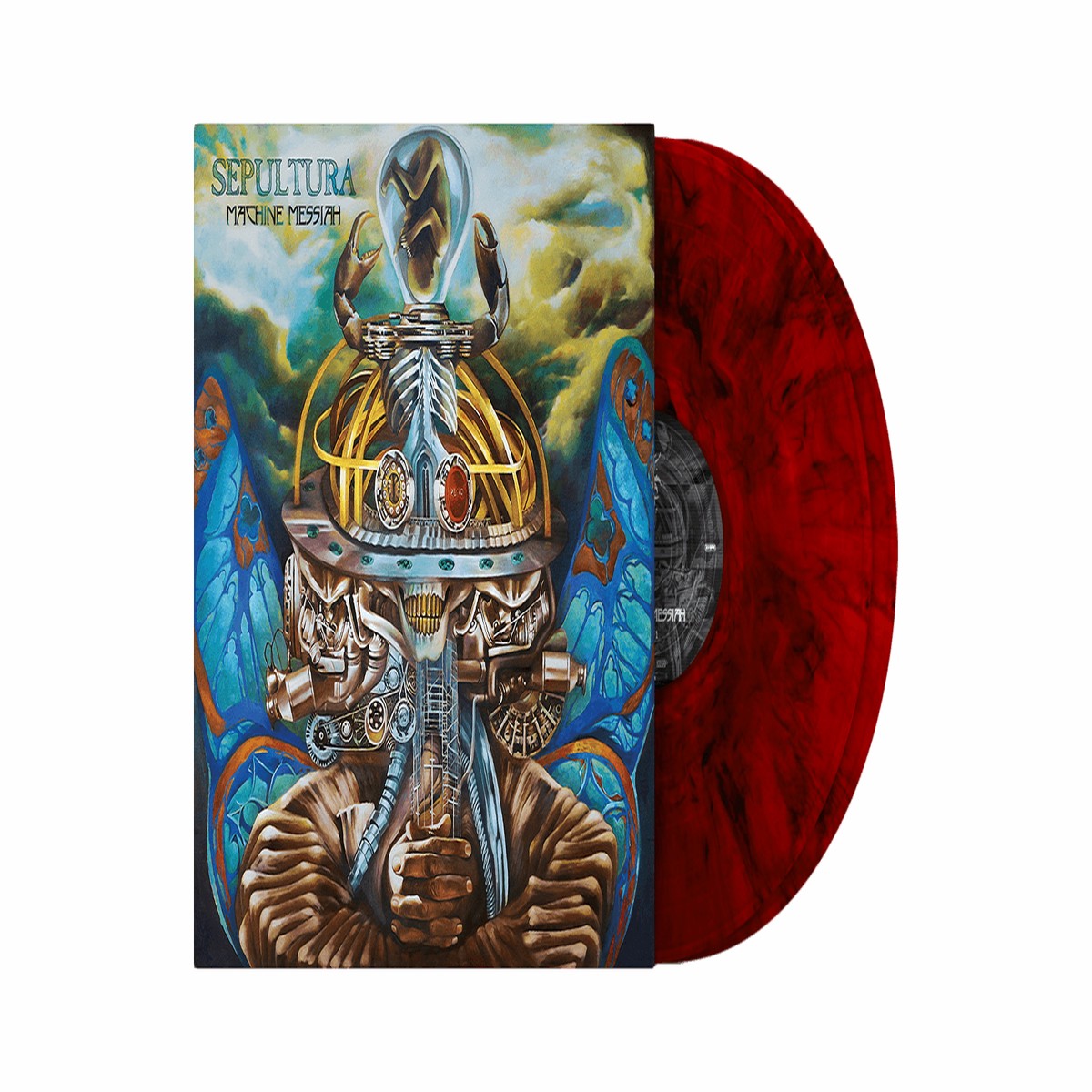 Sepultura : Machine Messiah – reprint (Ruby Red Marble Vinyl)