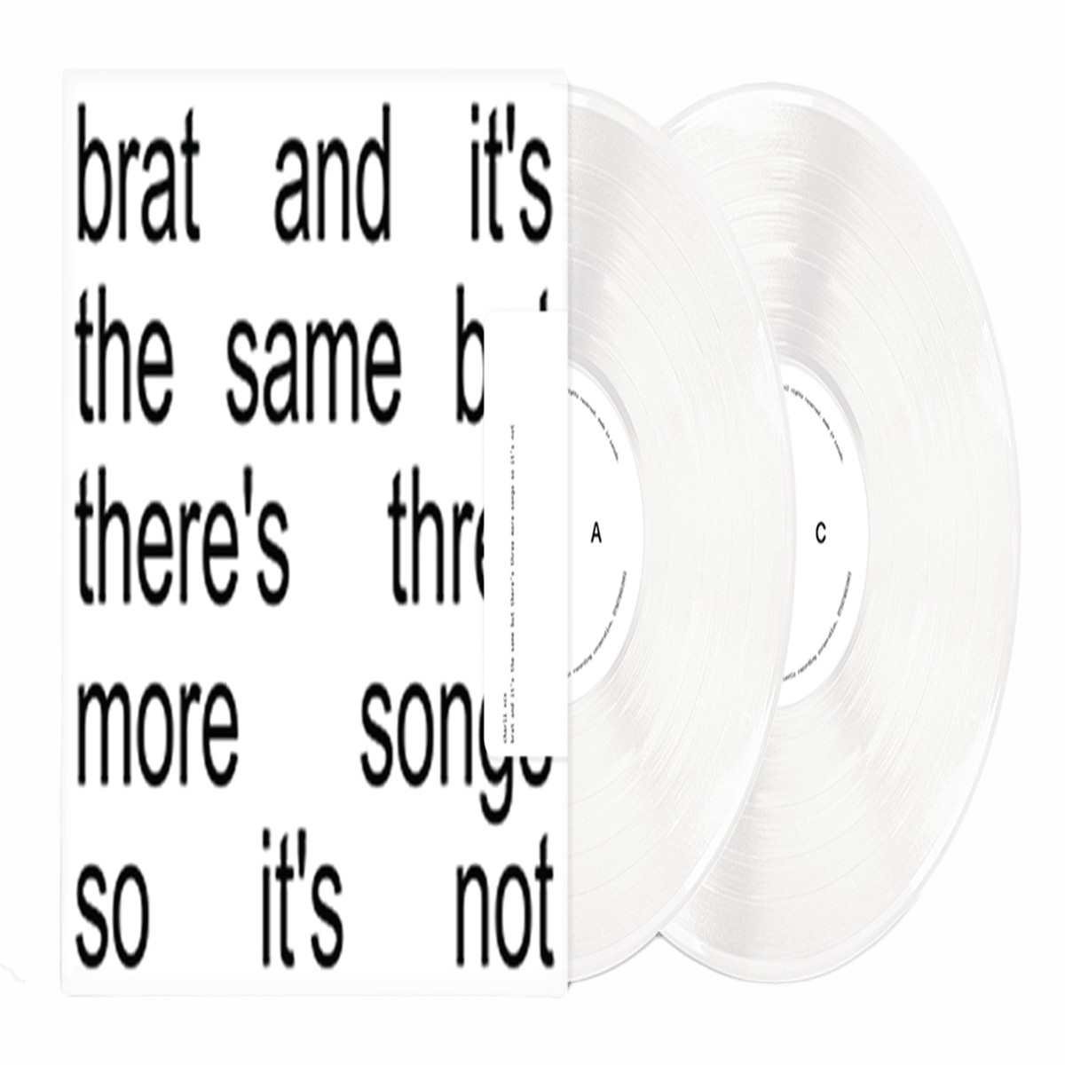 Charli XCX : Brat and its the same but theres three more songs so its not (Clear Vinyl)