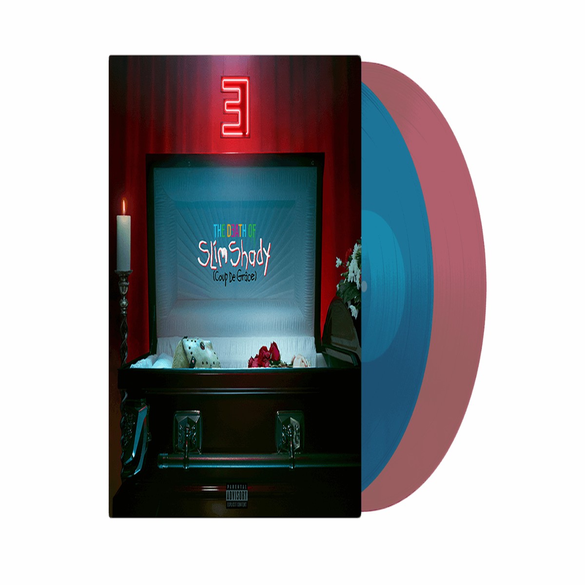 Eminem : The Death of Slim Shady (Coup De Grce) (Sea Blue & Ruby Red Translucent Vinyl)
