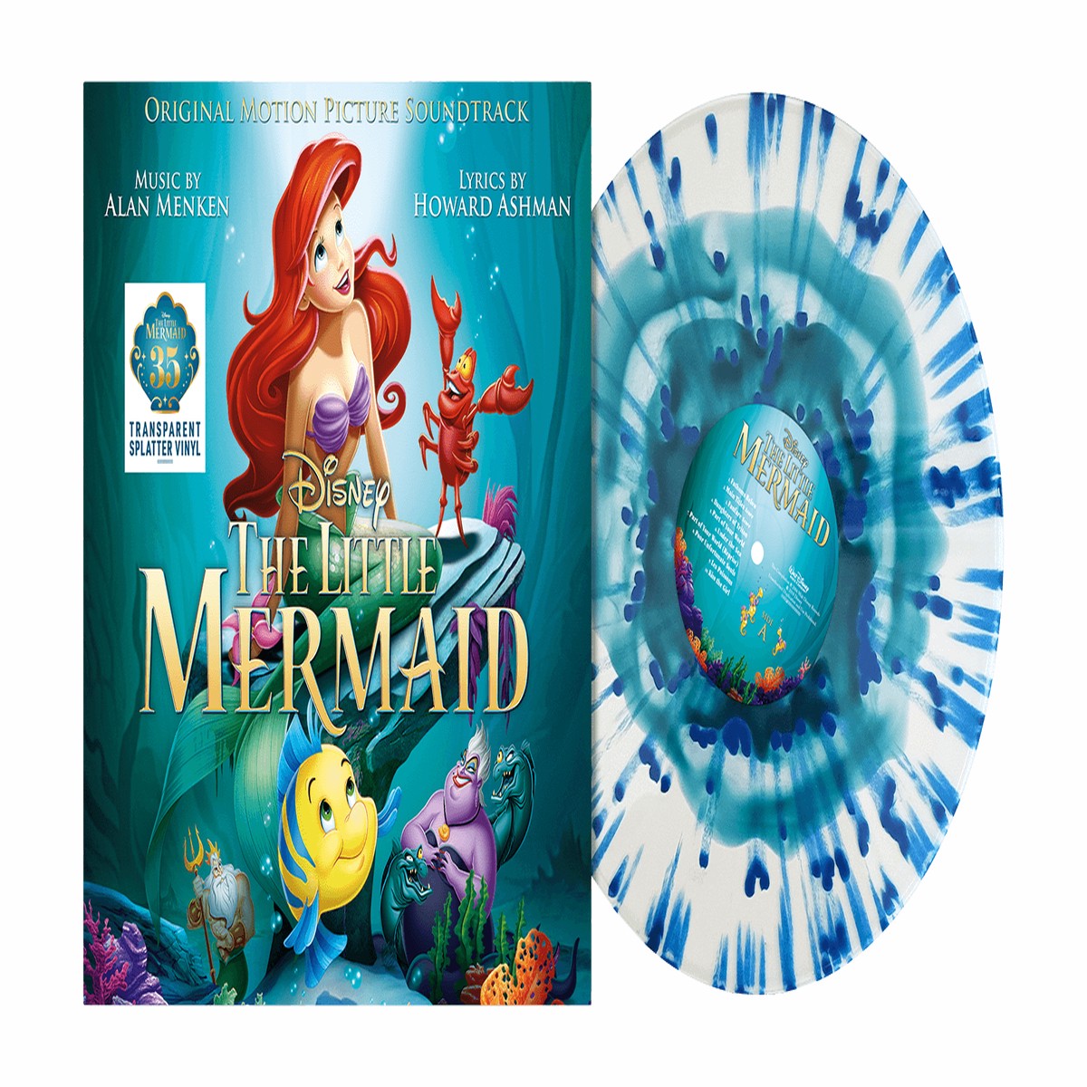 Various Artists : The Little Mermaid (35th Anniversary Edition) (Transparent Splatter Vinyl)