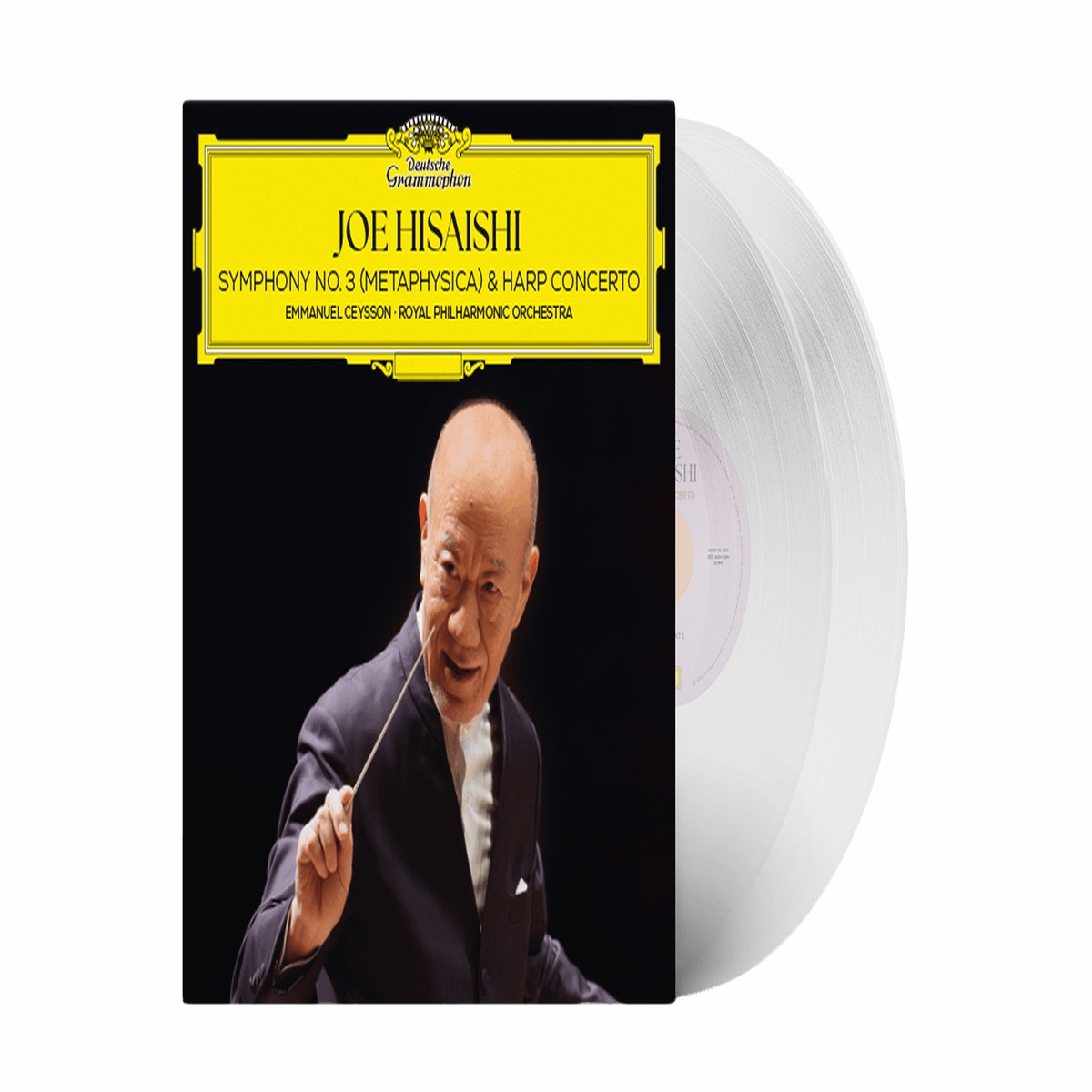 Joe Hisaishi, Royal Philharmonic Orchestra, Emmanuel Ceysson : Symphony No.3 (Metaphysica) & Harp Concerto (Crystal Clear Vinyl)