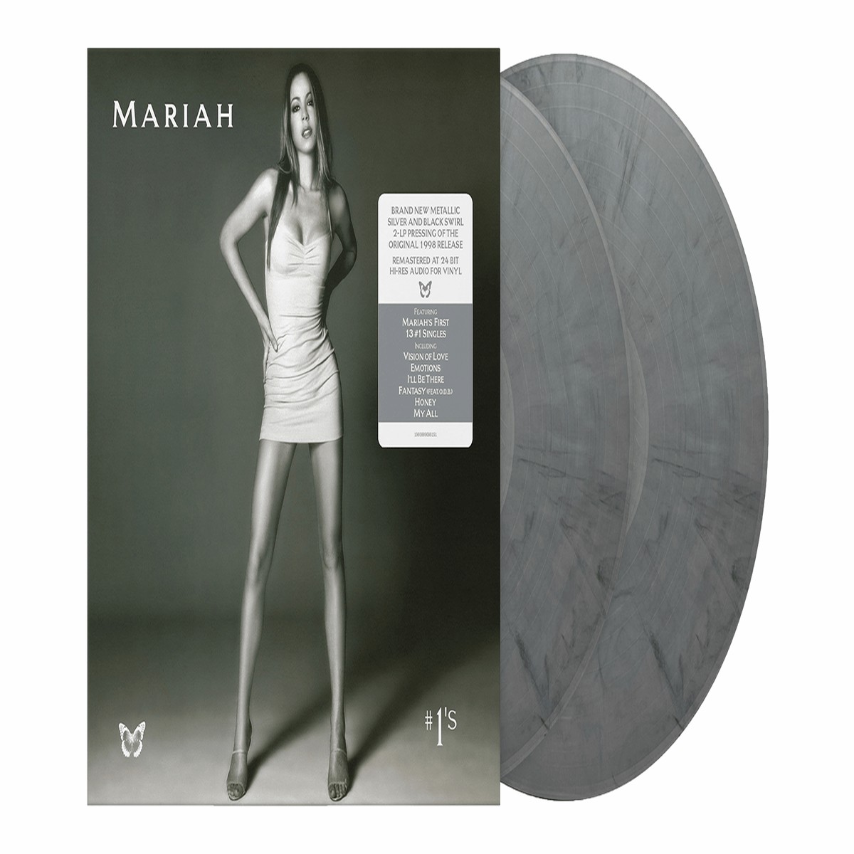 Mariah Carey : #1’s (Metallic Silver & Black Swirl Vinyl)