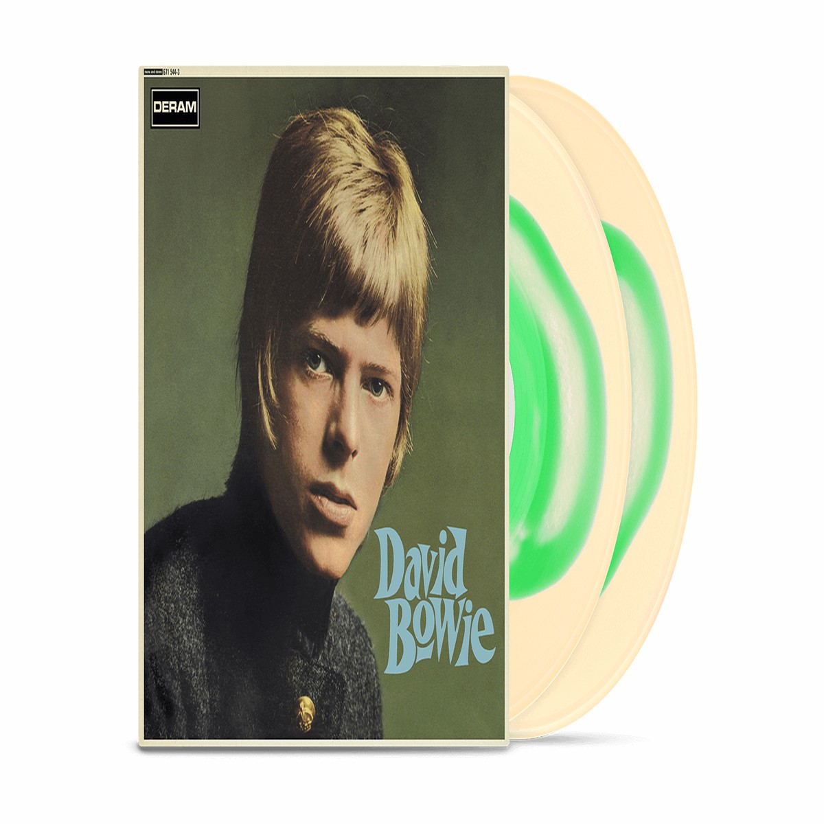 David Bowie : David Bowie (Cream & Green Swirl Vinyl) (Exclusive to The Record Hub.com)