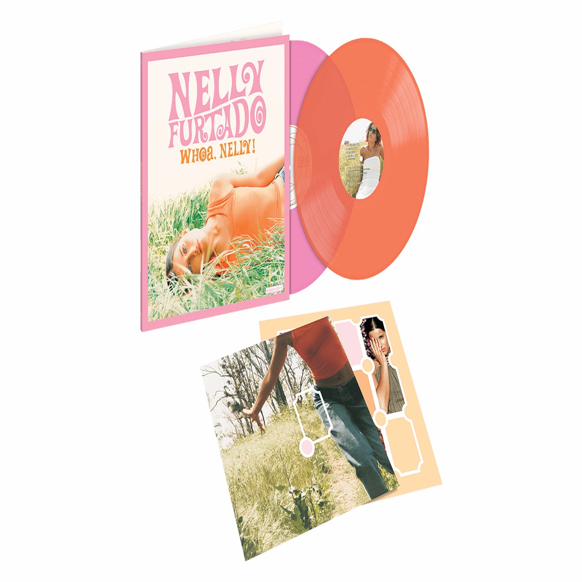 Nelly Furtado : Whoa, Nelly! (Cotton Candy Pink/ Orange Peel w Alt Cover) (Exclusive to The Record Hub.com)