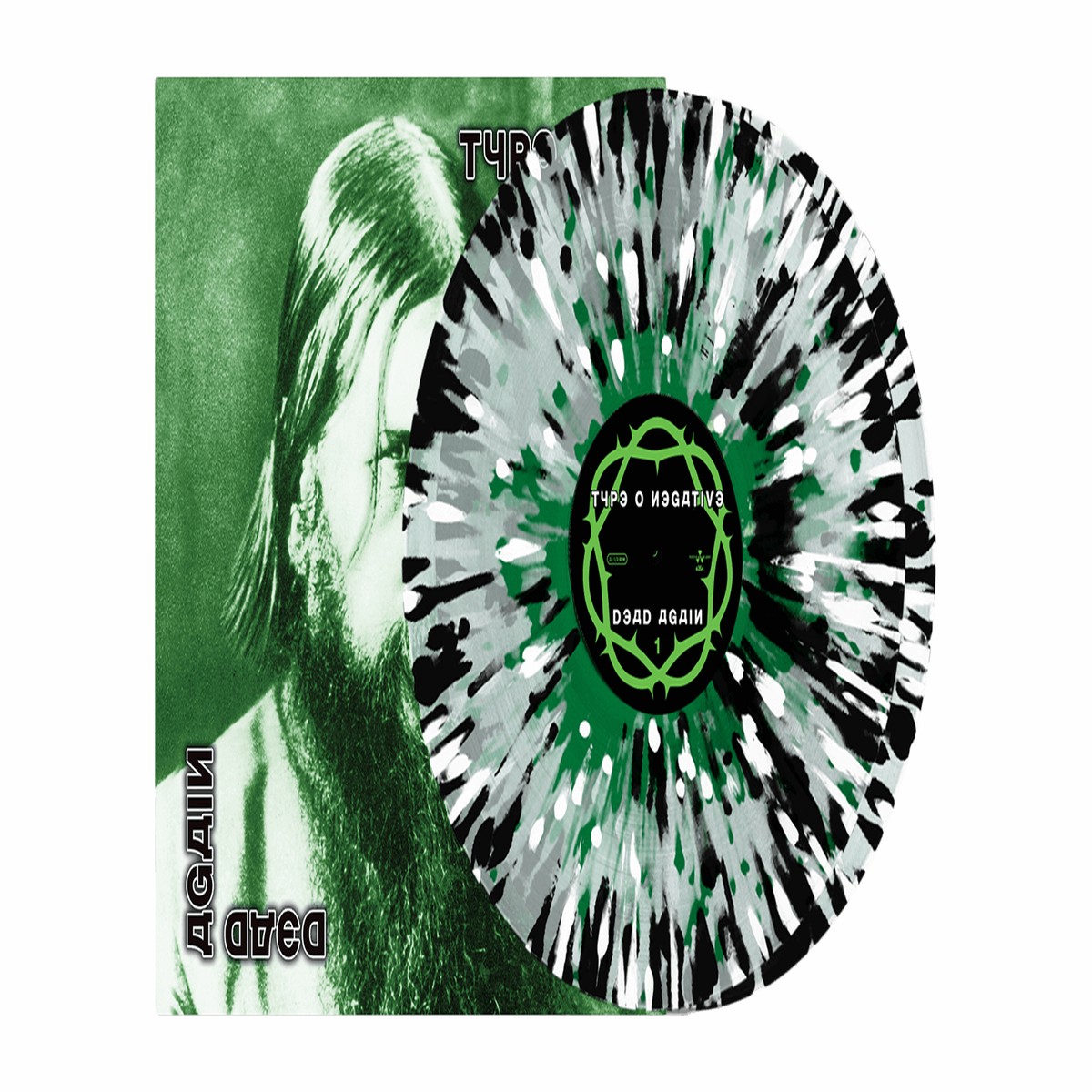 Type O Negative : Dead Again (Clear Green White Black Splatter Vinyl)