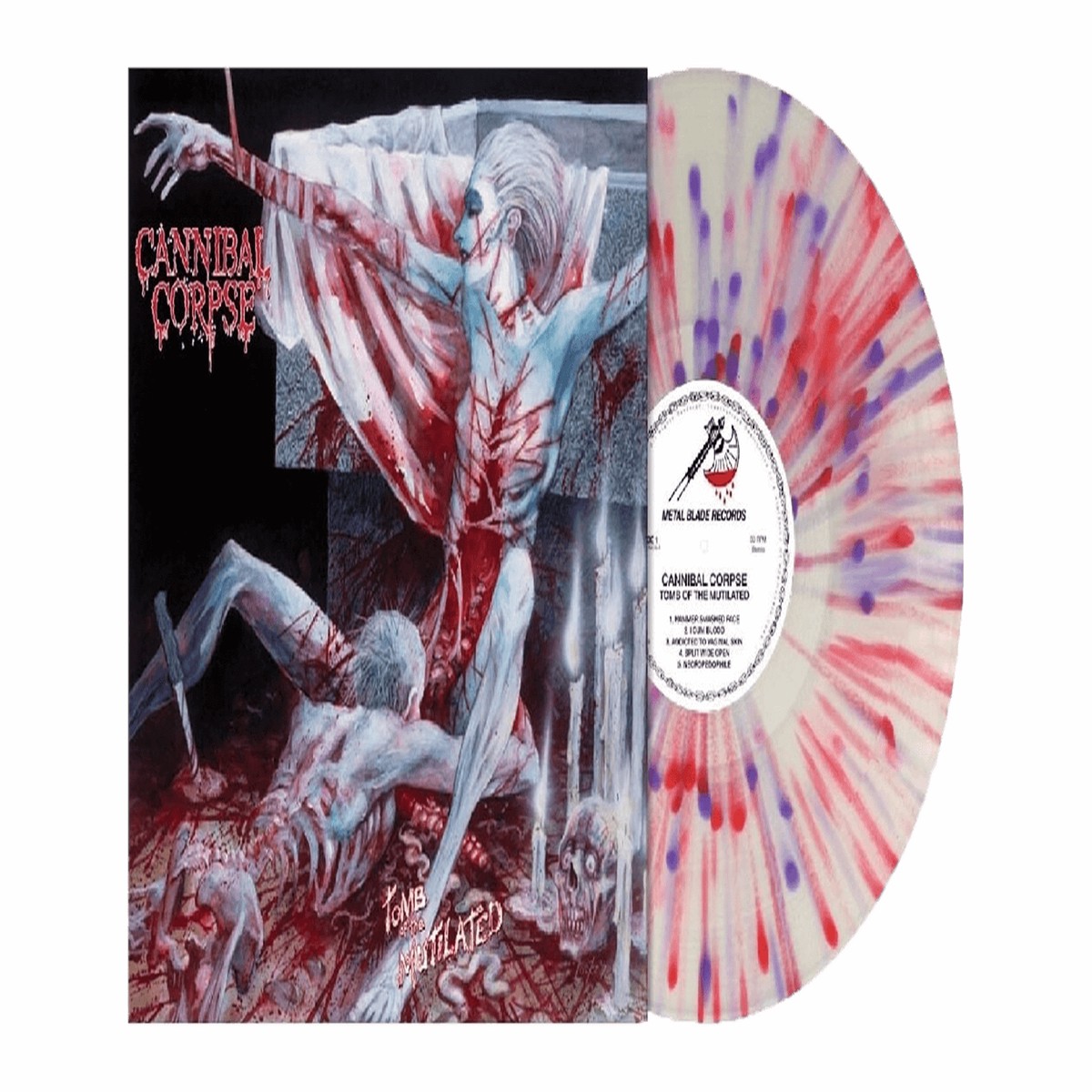 Cannibal Corpse : Tomb Of The Mutilated (Red, Purple & Pink Splatter Vinyl)