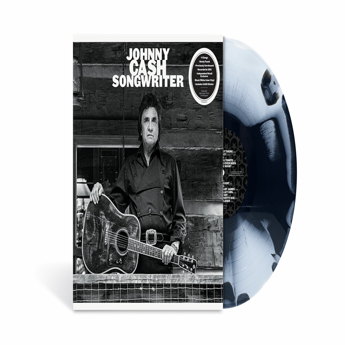 Johnny Cash : Songwriter (Black & White vinyl Includes CASH sticker)