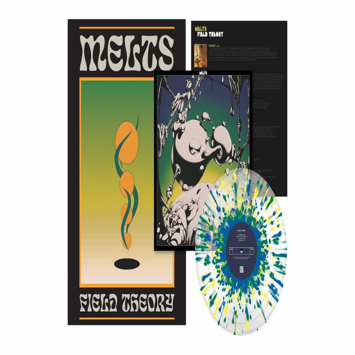 Melts : Field Theory (Clear Vinyl w Yellow / Green / Blue Splatter)
