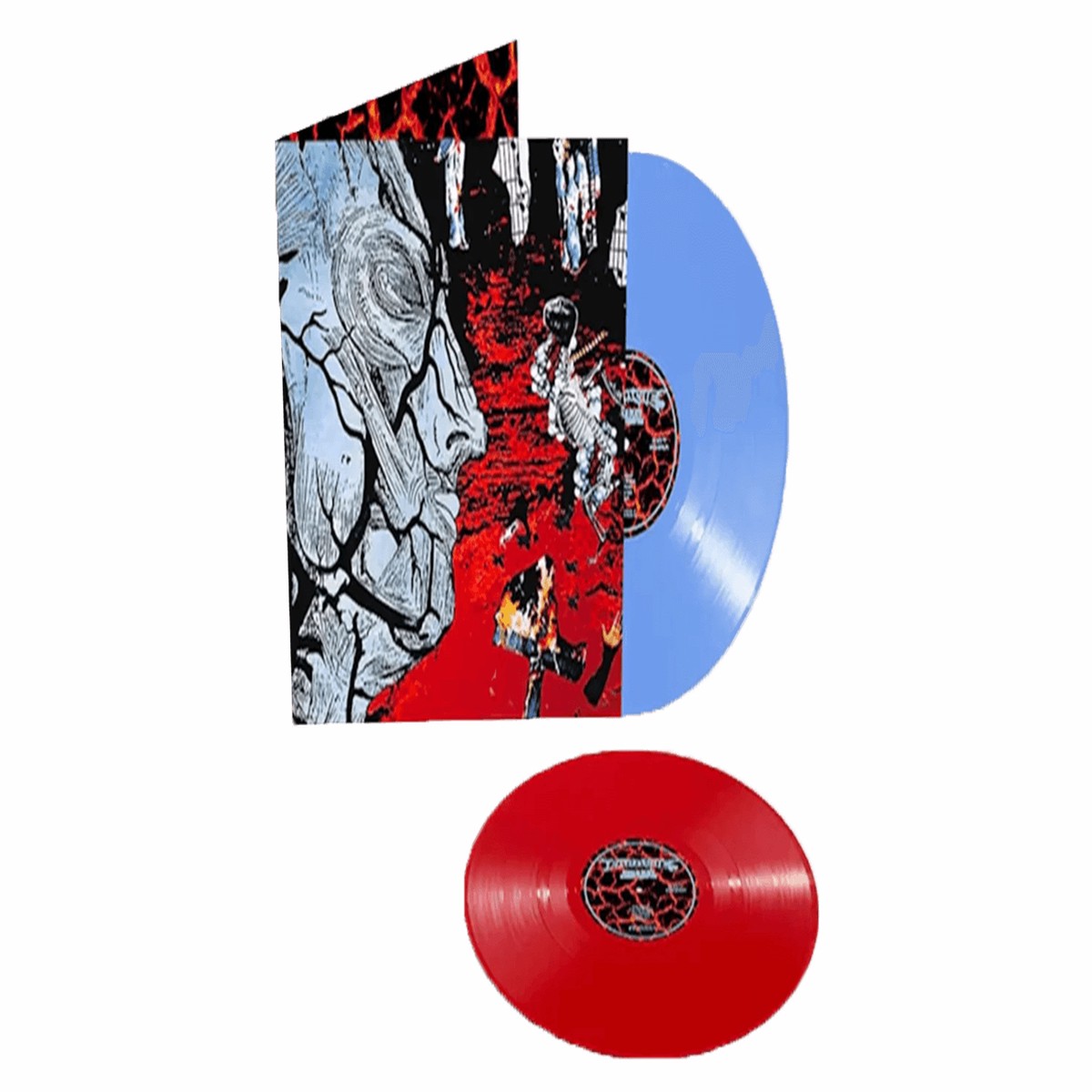 Napalm Death : Harmony Corruption (Red & Light Blue Vinyl)