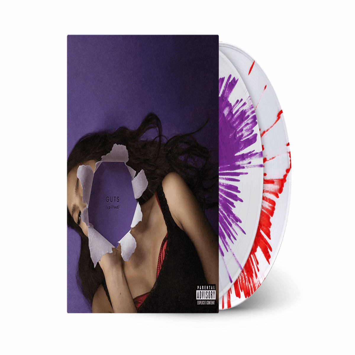 Olivia Rodrigo : GUTS (spilled)Deluxe 2LP Splatter Version (Purple & Red Splatter Vinyl)