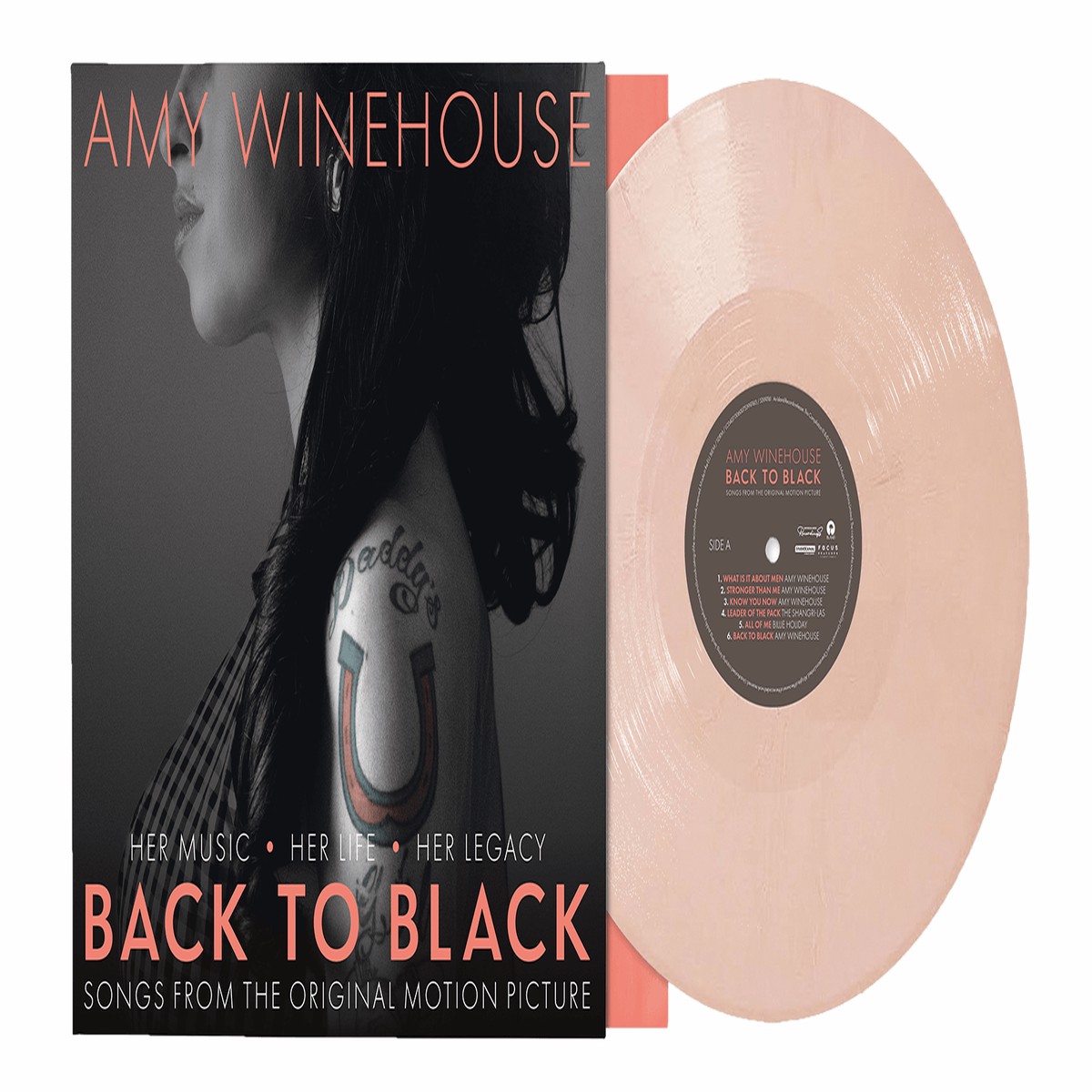Various Artists : Back To Black – Songs from the Original Motion Picture (140g Light Peach Vinyl) (Exclusive to The Record Hub.com)