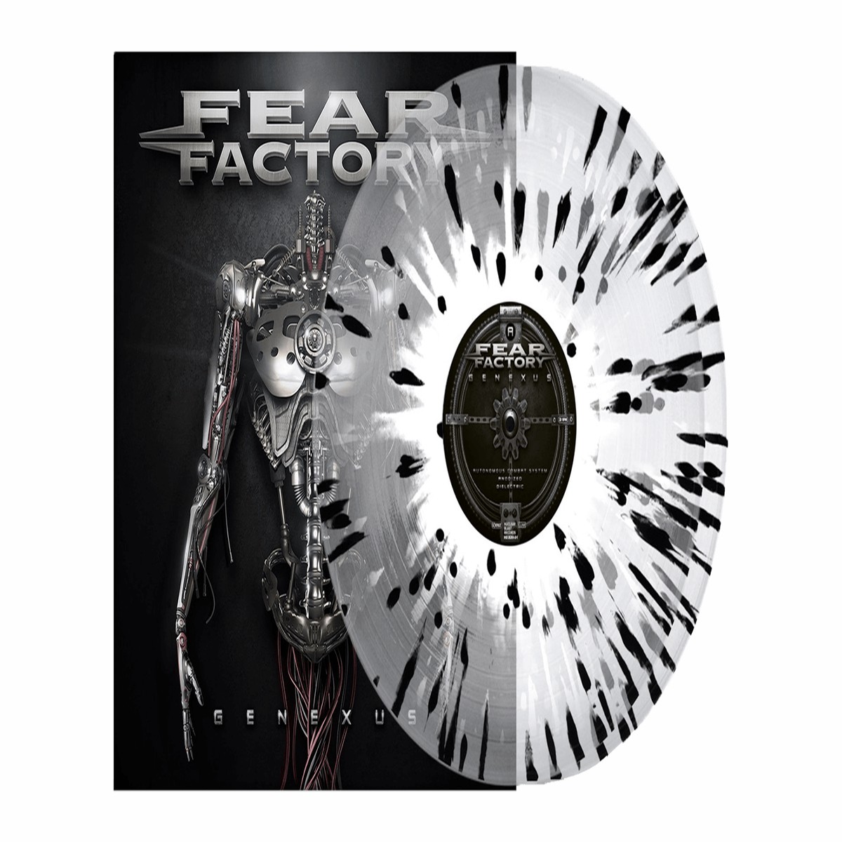 Fear Factory : Genexus (Crystal Clear with Black White Splatter Vinyl)