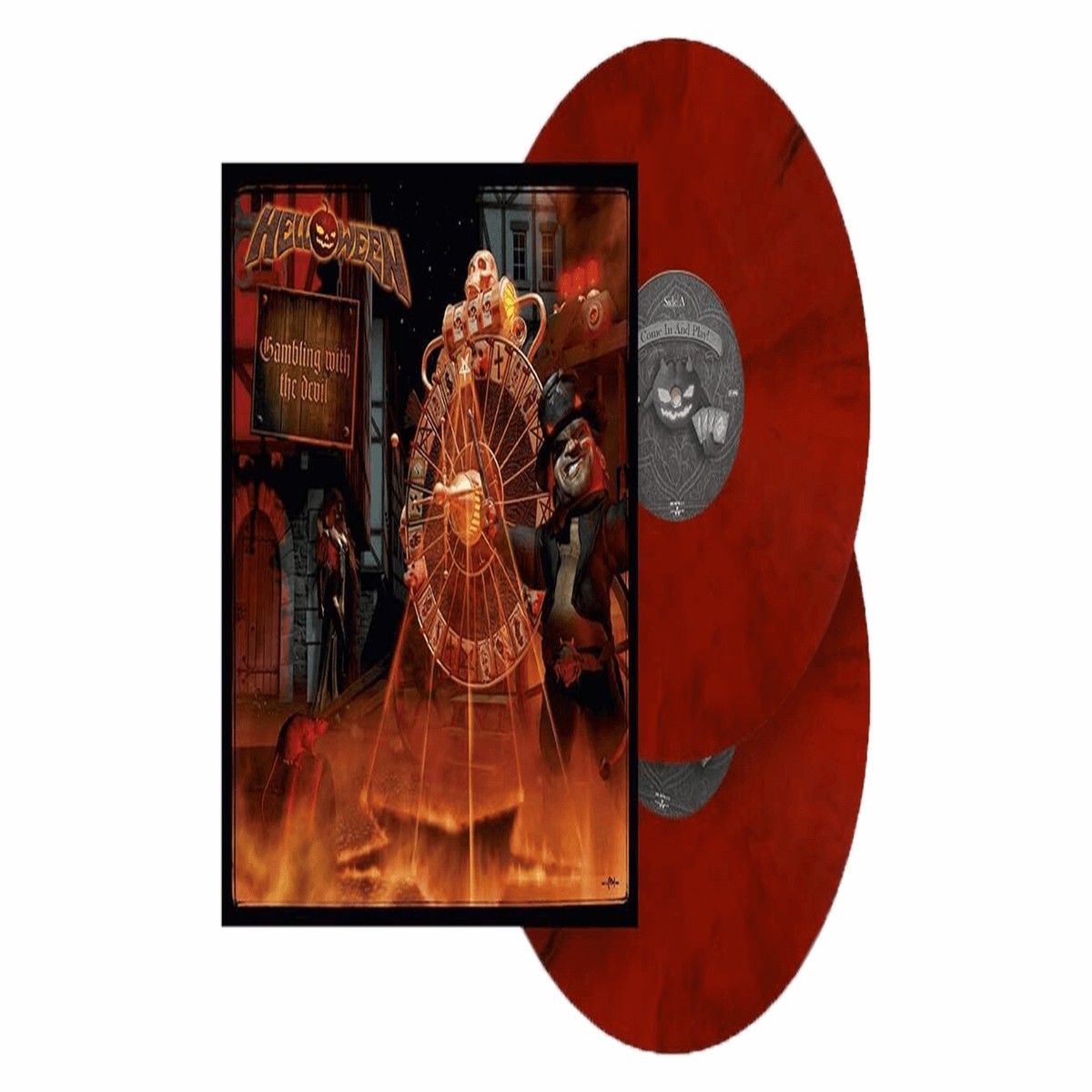 Helloween : Gambling With The Devil (Red Opaque, Orange, Black Marbled Vinyl)