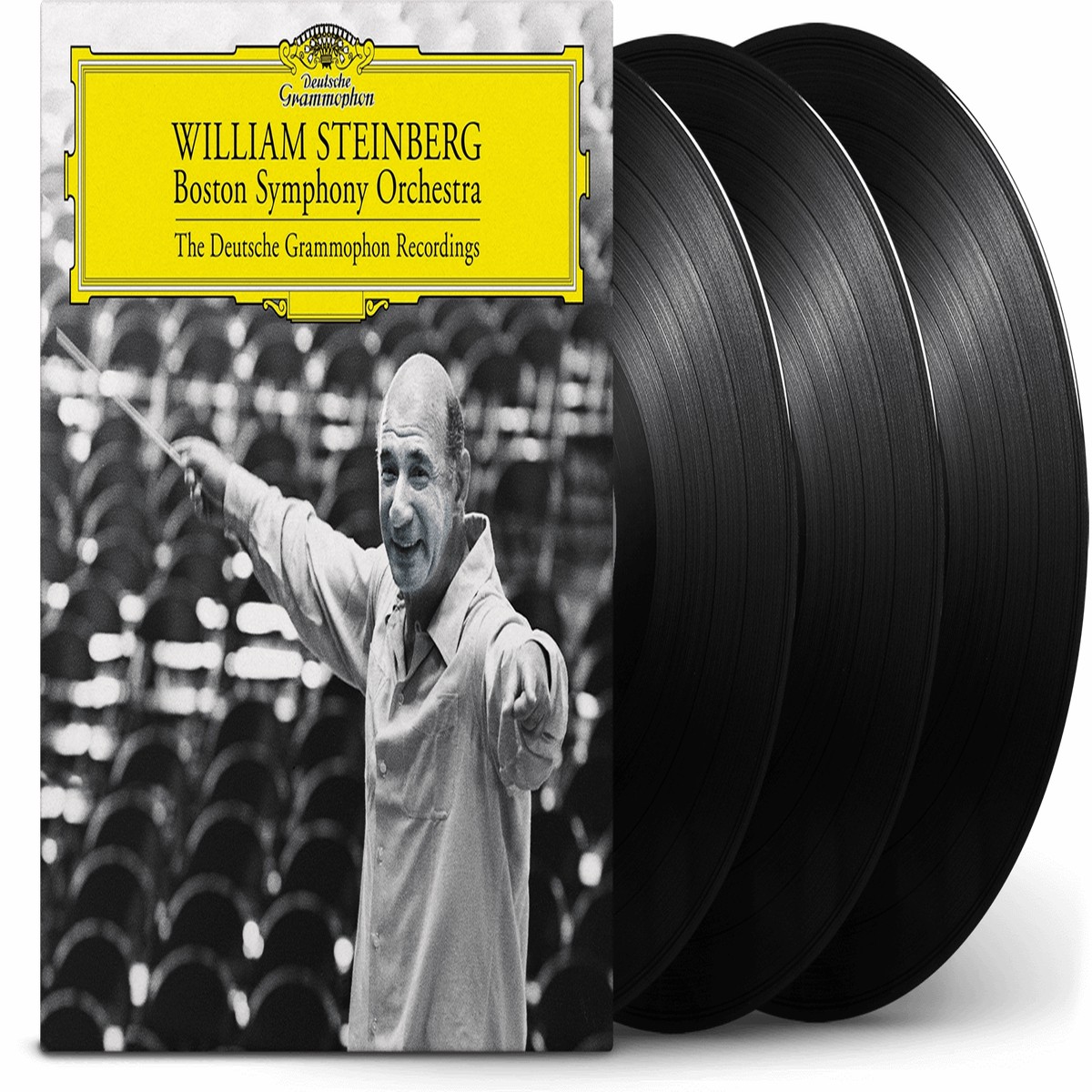 William Steinberg & Boston Symphony Orchestra : William Steinberg & Boston Symphony Orchestra – The Deutsche Grammophon Recording (Original Source) (3LP Set Numbered, 180g Vinyl )
