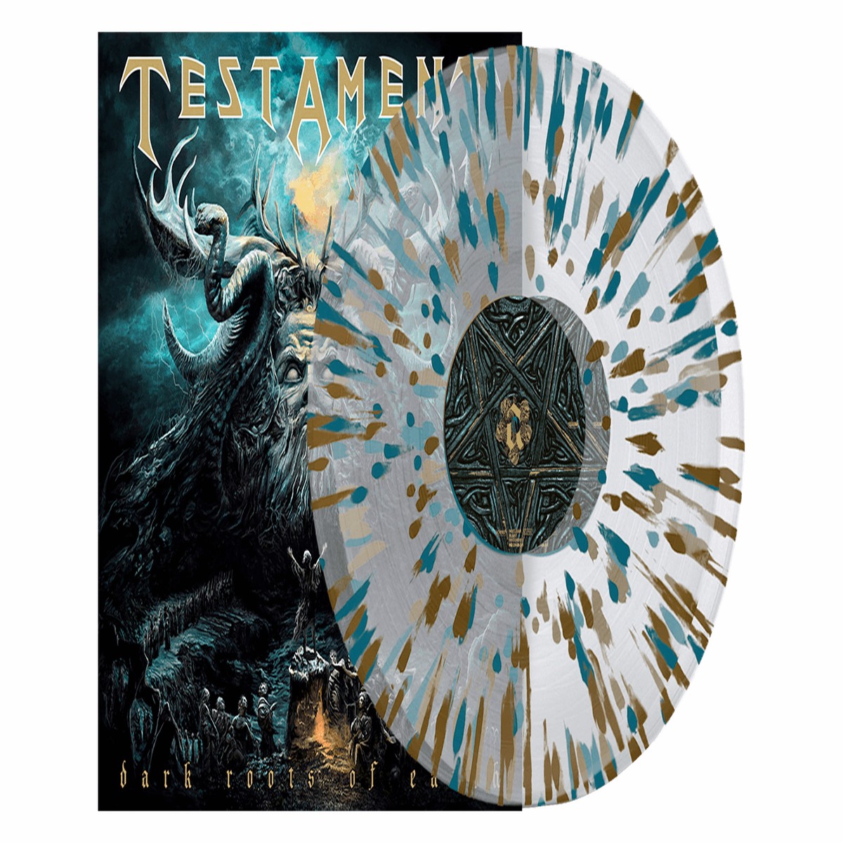 Testament : Dark Roots of Earth (Clear Gold Green Splatter Vinyl LP)