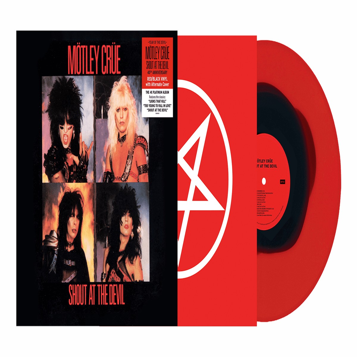 Mtley Cre : Shout At The Devil (Red and Black Vinyl LP)