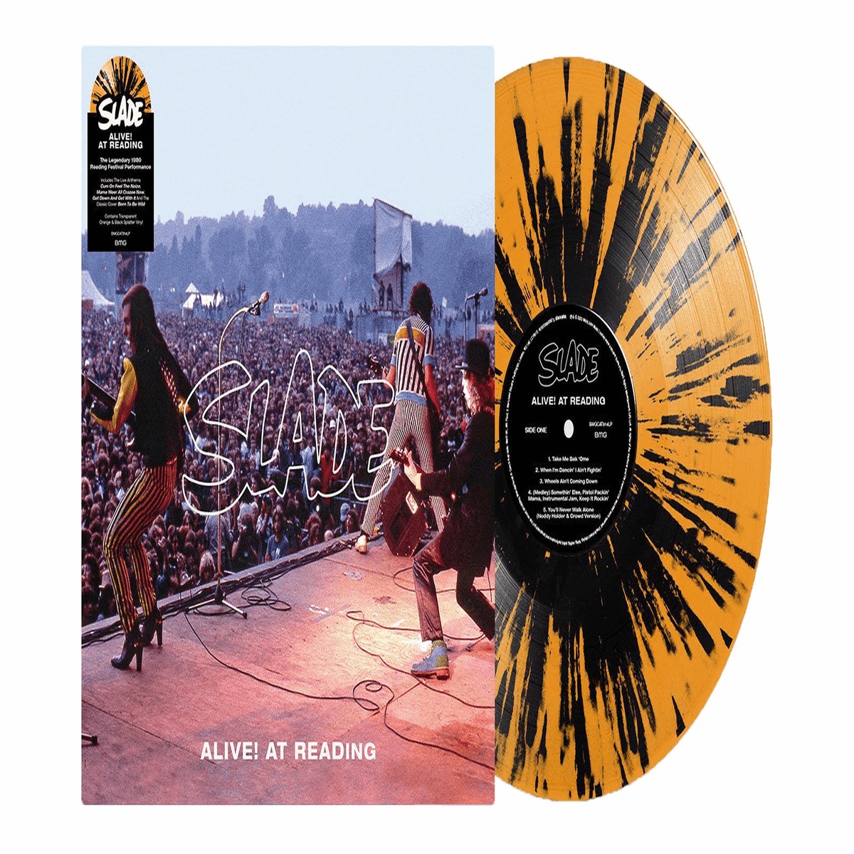 Slade : Alive! At Reading (Orange & Black Splatter Vinyl LP)