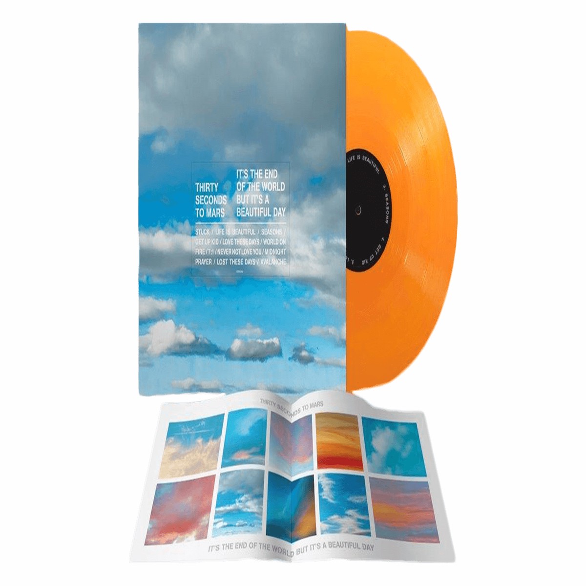 Thirty Seconds To Mars : Its The End Of The World But Its A Beautiful Day (Opaque Orange Vinyl w/Litho + Alt Artwork)