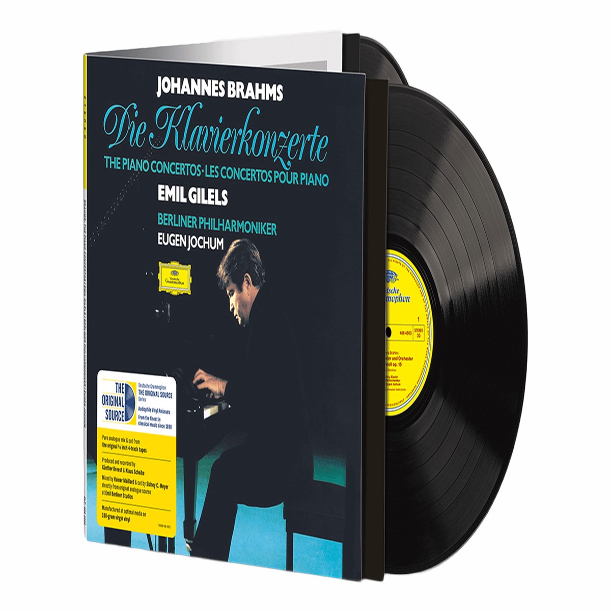 Emil Gilels, Eugen Jochum & Berliner Philharmoniker : Johannes Brahms – Piano Concertos Nos. 1 & 2 (Ltd Numbered 2LP)
