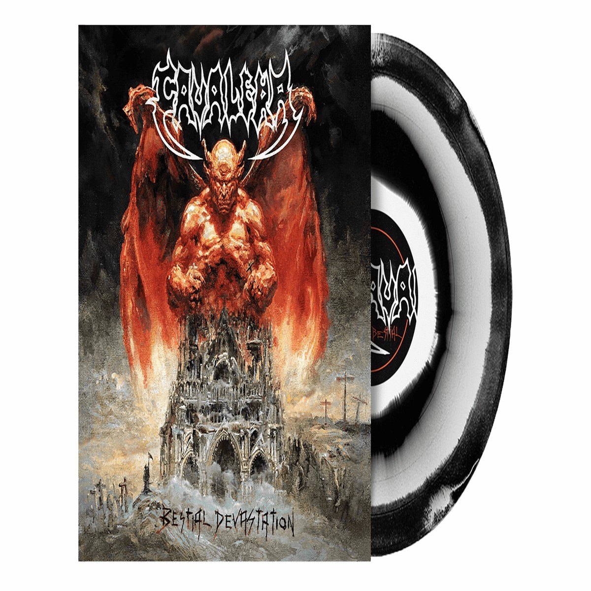 Cavalera : Bestial Devastation (Limited White/Black Corona Vinyl LP)