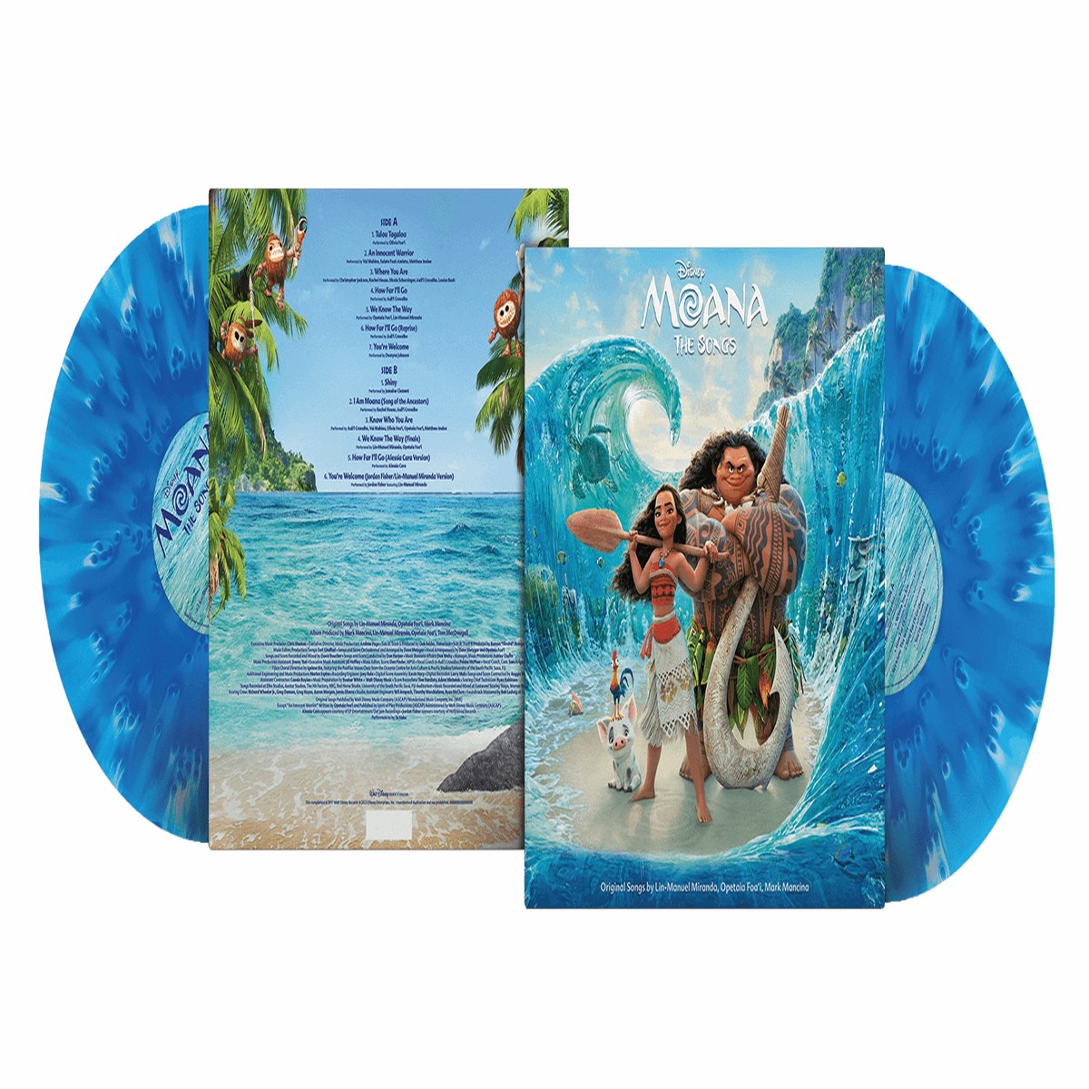 Various Artists : Moana – The Songs (Wave Break Ocean Blue Coloured Vinyl)