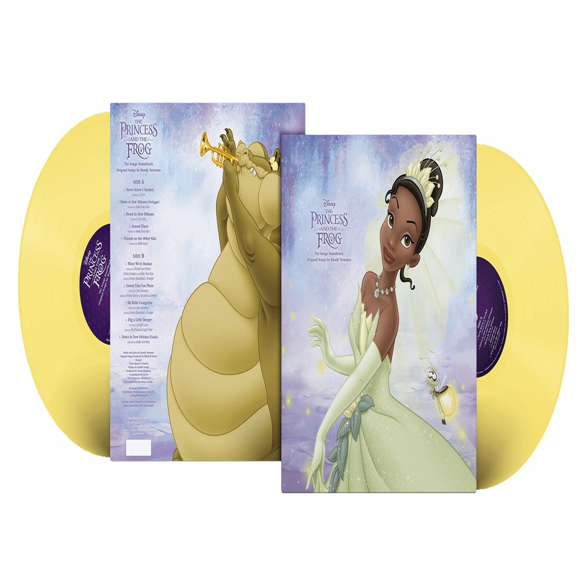 Various Artists : The Princess and the Frog – The Songs Soundtrack (Zesty Lemon Yellow Coloured Vinyl)