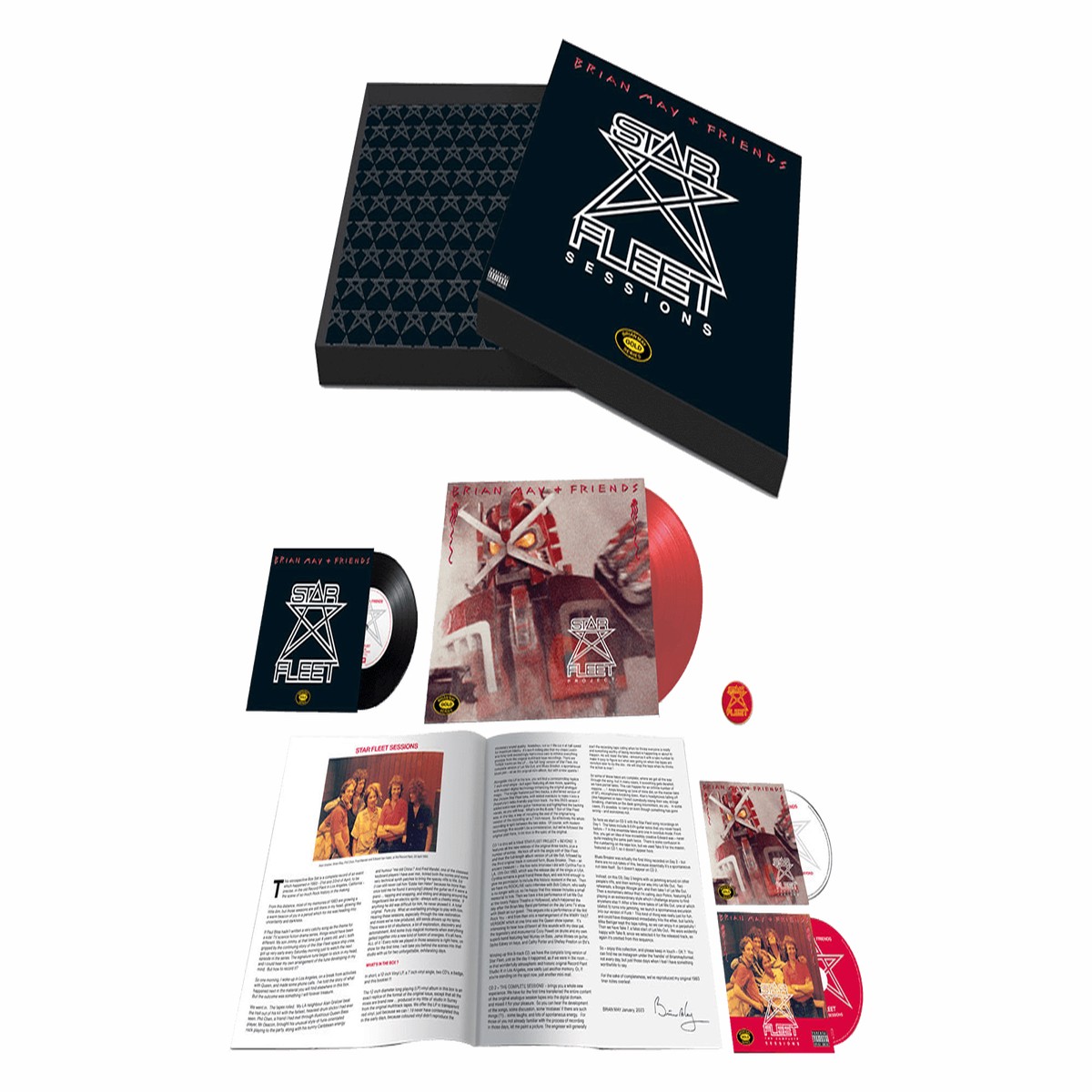 Brian May + Friends : Star Fleet Project (40th Anniversary) – (2CD, LP (Transparent Red Vinyl) + 7 (Black Vinyl))