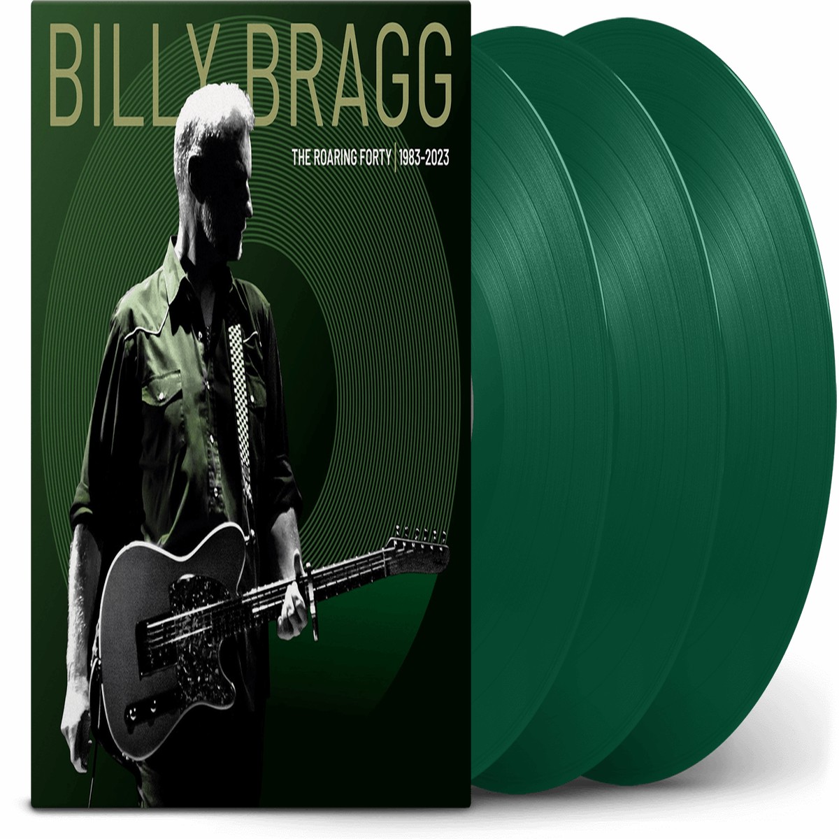 Billy Bragg : The Roaring 40 – 1983 – 2023 (Deluxe Ltd 3LP Green Vinyl)