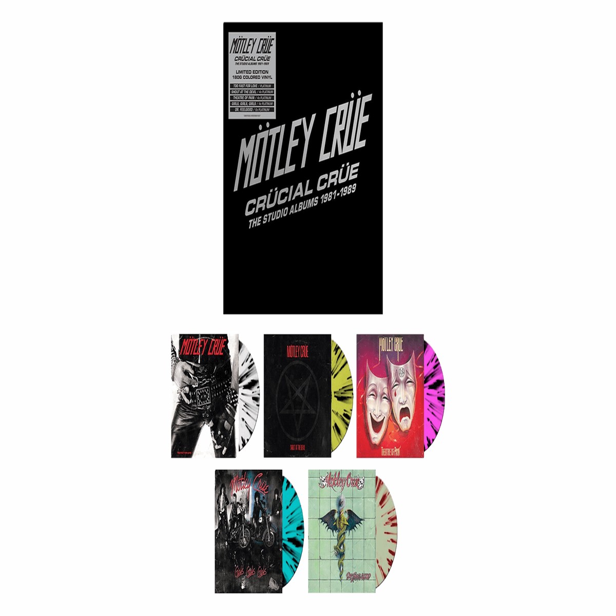 Mtley Cre : Crcial Cre – The Studio Albums 1981-1989 (Limited Edition LP Box)