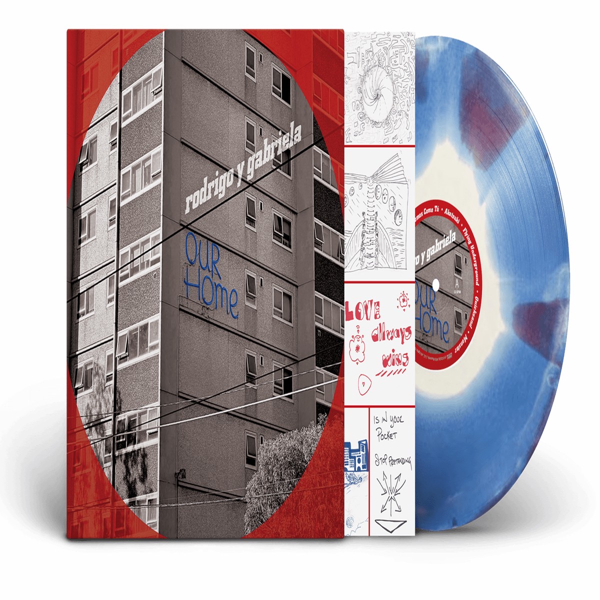 Rodrigo y Gabriela : OurHome (White on Blue on Red Triple Layer Color Vinyl)