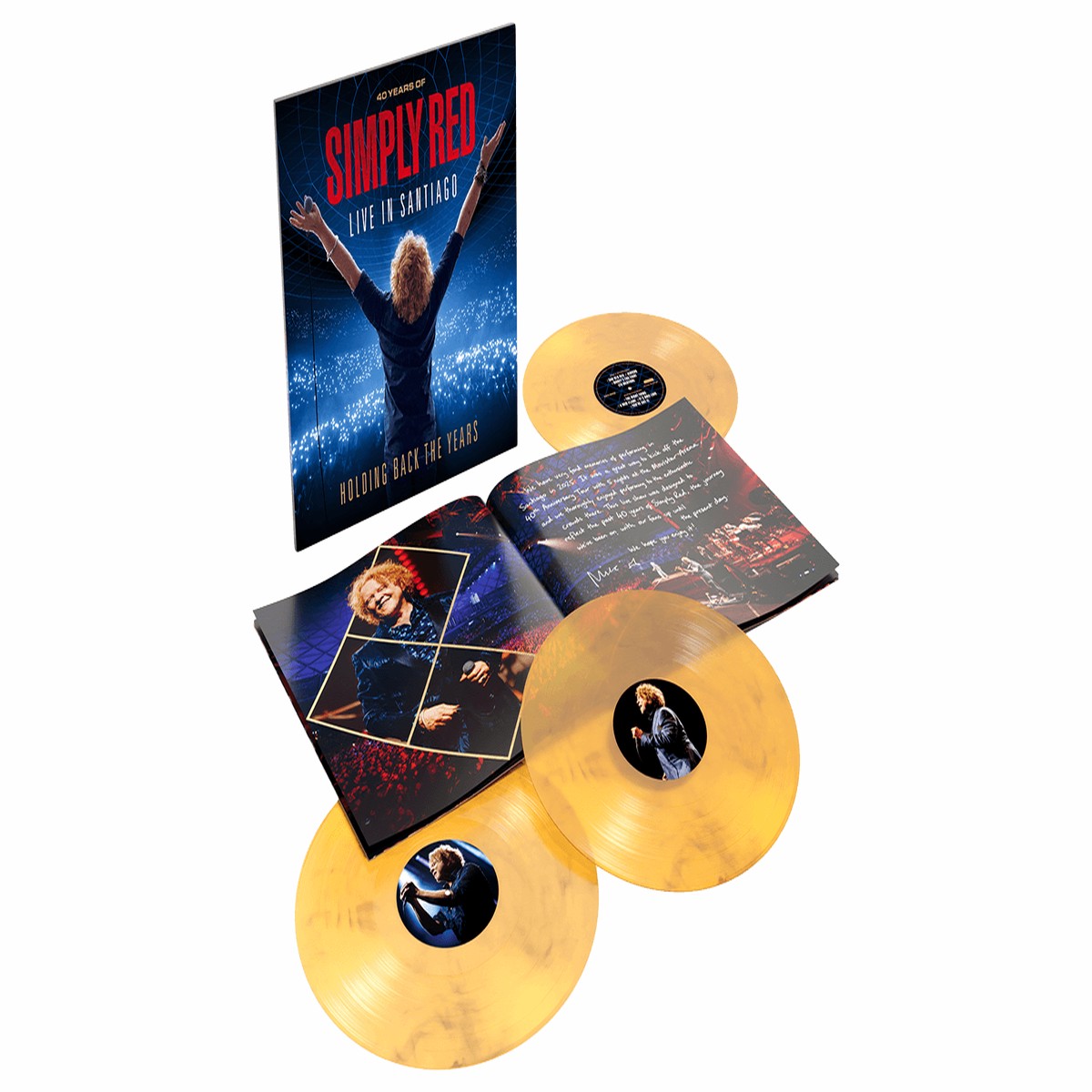 Simply Red : Holding Back the Years – Live in Santiago (Clear, Yellow & Black Marbled Vinyl)