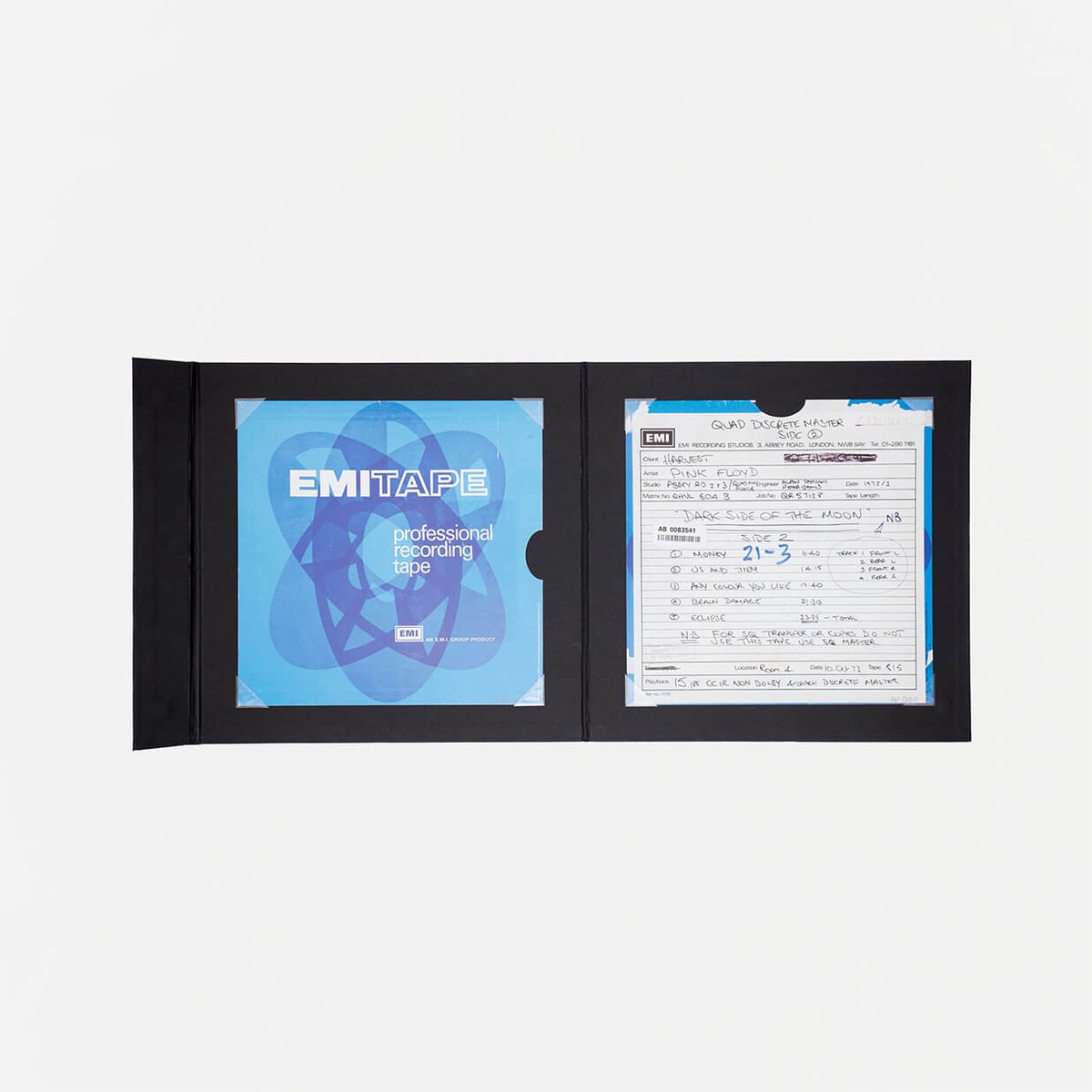 Abbey Road : Pink Floyd The Dark Side of the Moon EMI Tape Box Folio – Side Two