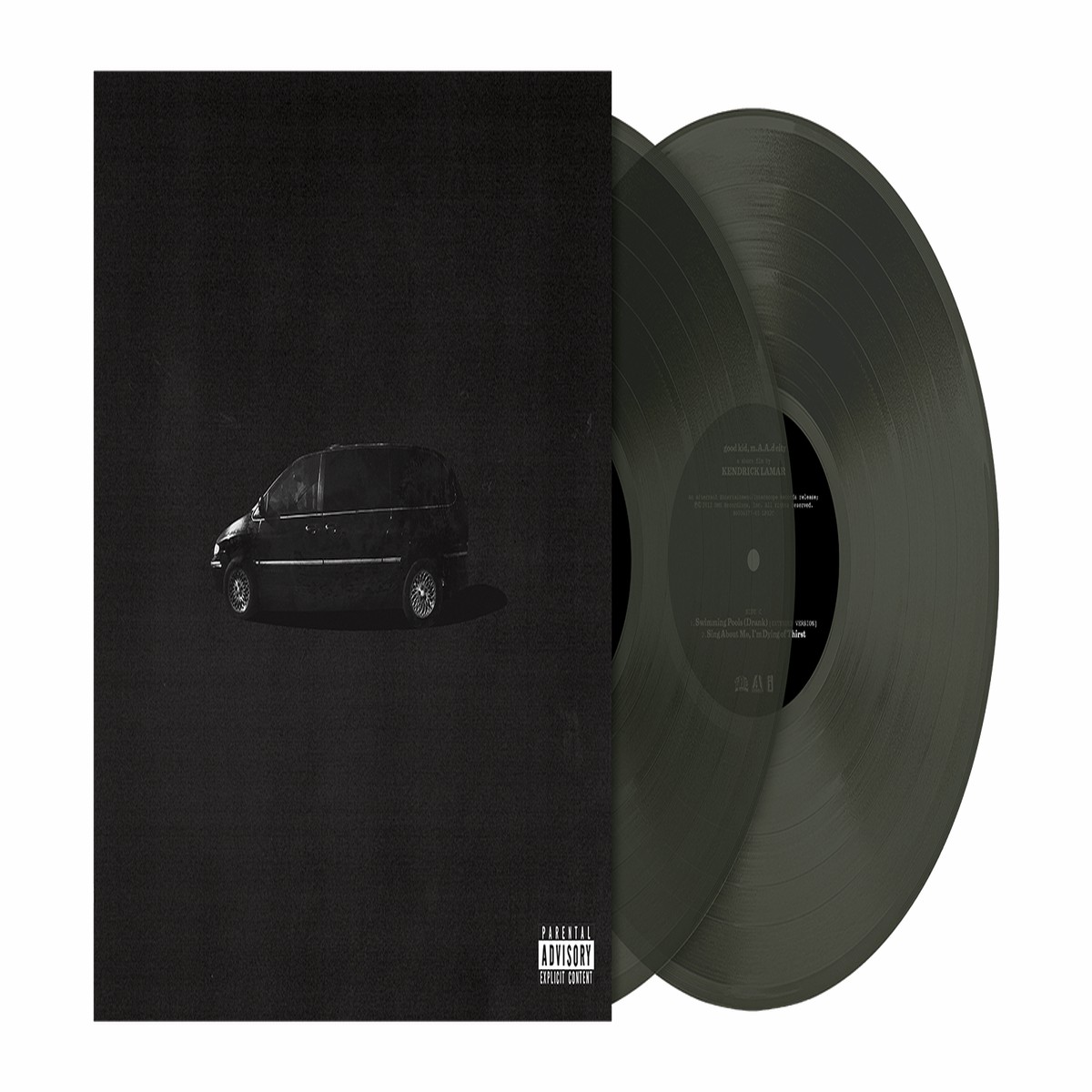Kendrick Lamar : good kid, m.A.A.d city 10th Anniversary Edition (Black Ice Translucent Colour Vinyl – Alternative cover)