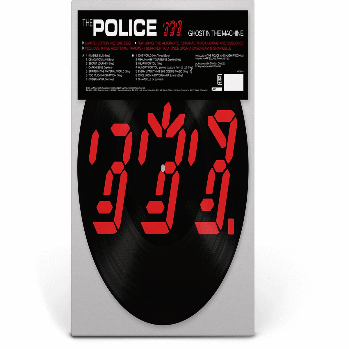The Police : Ghost In The Machine (Picture Disc) (alternate track-listing)