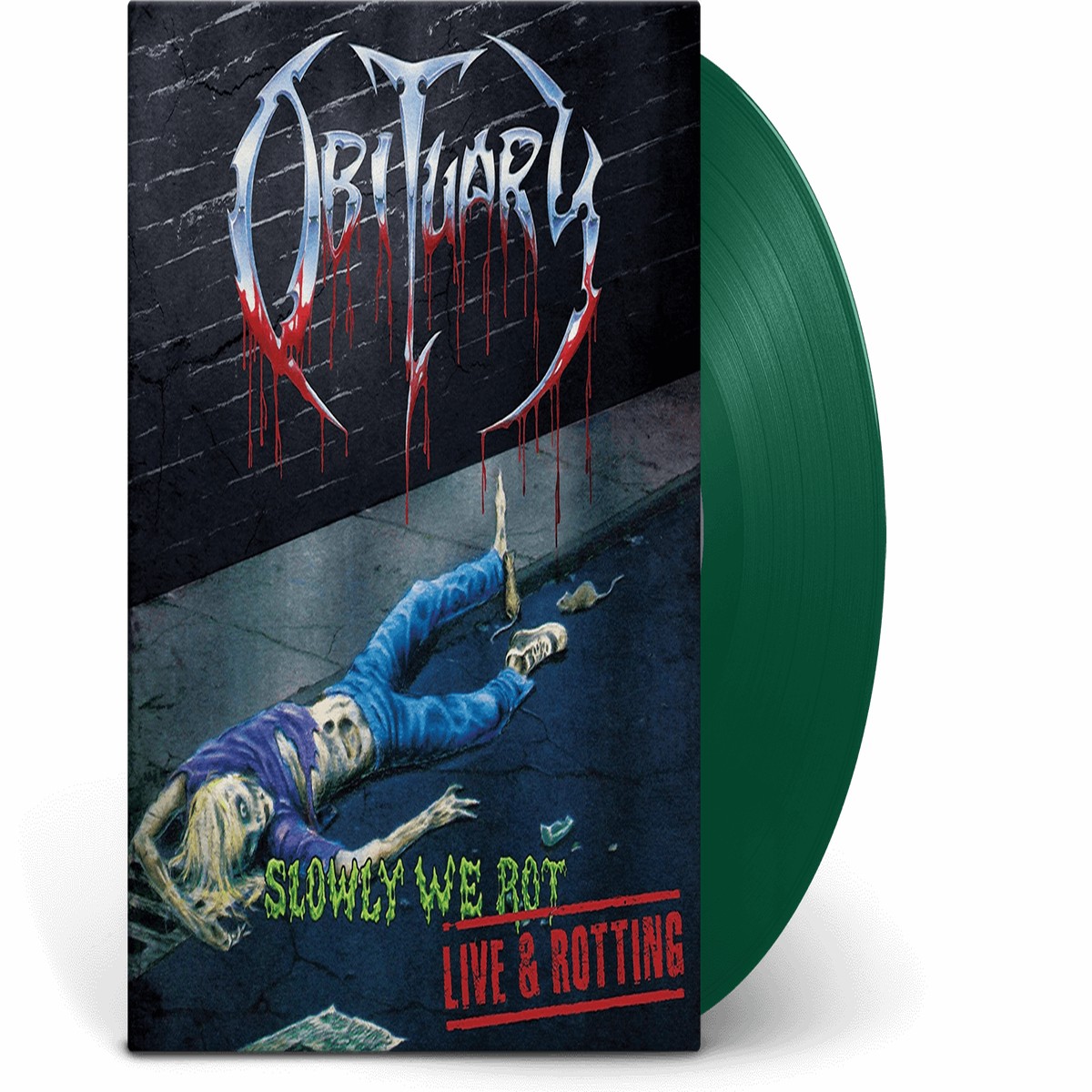Obituary : Slowly We Rot – Live and Rotting (Ltd Slime Green Vinyl)