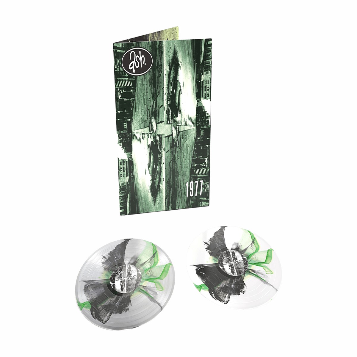 [Pre-Order [16/10] Ash : 1977 (30th Anniversary Edition) (EcoRecord InkPlosion (Green & Black) vinyl)