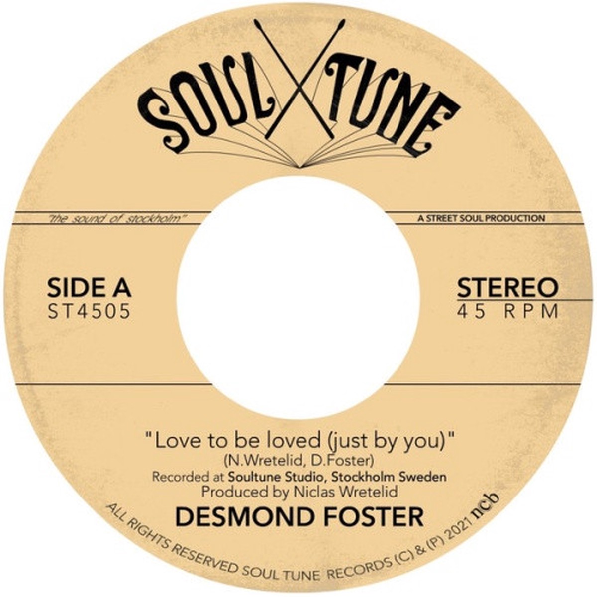 Desmond Foster – Love To Be Loved (Just By You) – 7″ Vinyl